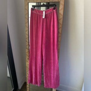 Harmur pink velvet party pants new with tags size S